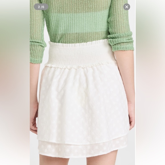 NWT Rails Addison white embroidered daises skirt size xs - Picture 4 of 14